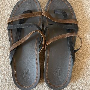Chaco Cordova Strappy Leather Slip-On Sandals
